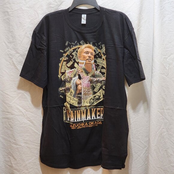 Pro Wrestling Crate Rainmaker Kazuchika Okada NJPW AEW T-Shirt XL NWOT Gildan - Picture 1 of 4